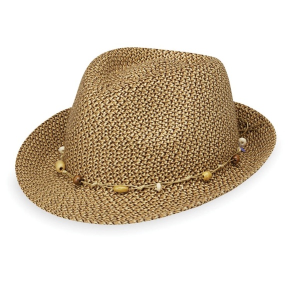 Waverley Beige Straw Hat with Beaded Band - Picture 2 of 7